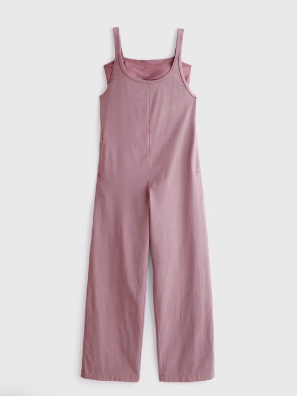 Abercrombie & Fitch Sleeveless Wide-Leg Jumpsuit - Dusty Rose
